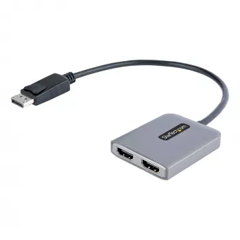 „StarTech.com“ DP į dvigubą HDMI MST HUB – dvigubas HDMI 4K 60Hz – „DisplayPort“ kelių monitorių adapteris su 1 pėdos / 30 cm kabeliu – DP 1.4 kelių srautų perdavimo koncentratorius, DSC | HBR3 – DP į HDMI skirstytuvas