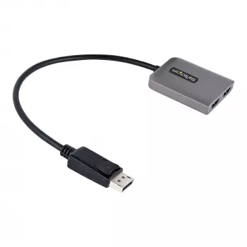 „StarTech.com“ DP į dvigubą HDMI MST HUB – dvigubas HDMI 4K 60Hz – „DisplayPort“ kelių monitorių adapteris su 1 pėdos / 30 cm kabeliu – DP 1.4 kelių srautų perdavimo koncentratorius, DSC | HBR3 – DP į HDMI skirstytuvas