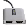 „StarTech.com“ DP į dvigubą HDMI MST HUB – dvigubas HDMI 4K 60Hz – „DisplayPort“ kelių monitorių adapteris su 1 pėdos / 30 cm kabeliu – DP 1.4 kelių srautų perdavimo koncentratorius, DSC | HBR3 – DP į HDMI skirstytuvas