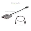 „StarTech.com“ DP į dvigubą HDMI MST HUB – dvigubas HDMI 4K 60Hz – „DisplayPort“ kelių monitorių adapteris su 1 pėdos / 30 cm kabeliu – DP 1.4 kelių srautų perdavimo koncentratorius, DSC | HBR3 – DP į HDMI skirstytuvas