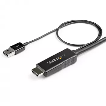 StarTech.com 2 m (6 pėd.) HDMI į DisplayPort kabelis 4K 30Hz - Aktyvus HDMI 1.4 į DP 1.2 adapterio keitiklio kabelis su garsu - USB maitinamas - Mac ir Windows - HDMI nešiojamas kompiuteris prie DP monitoriaus - Vyriškas/Vyriškas