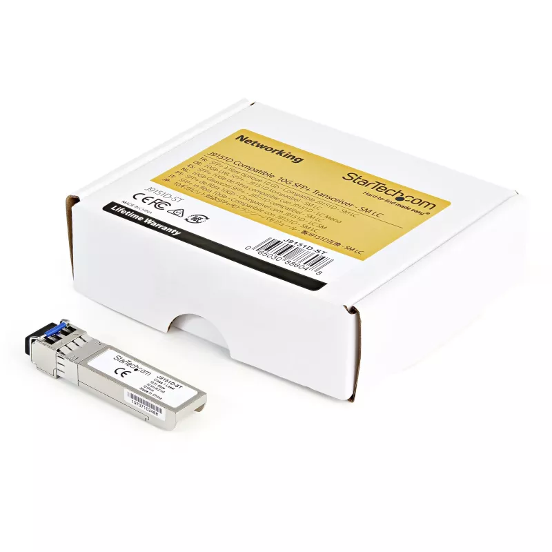 StarTech.com HPE J9151D Suderinama SFP+ Module - 10GBASE-LR - 10GbE Single Mode Fiber Optic siųstuvas-imtuvas - 10GE Gigabit Ethernet SFP+ - LC 10km - 1310nm - DDM HPE 2540, 2920, 2930M