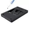 StarTech.com 4 vietų Thunderbolt 3 NVMe korpusas, skirtas M.2 NVMe SSD diskams, 1x DisplayPort vaizdo / 2x TB3 išvesties prievadai, 40 Gbps, 72 W maitinimo blokas, išorinis kietojo disko korpusas