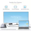 StarTech.com 4 vietų Thunderbolt 3 NVMe korpusas, skirtas M.2 NVMe SSD diskams, 1x DisplayPort vaizdo / 2x TB3 išvesties prievadai, 40 Gbps, 72 W maitinimo blokas, išorinis kietojo disko korpusas