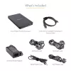 StarTech.com 4 vietų Thunderbolt 3 NVMe korpusas, skirtas M.2 NVMe SSD diskams, 1x DisplayPort vaizdo / 2x TB3 išvesties prievadai, 40 Gbps, 72 W maitinimo blokas, išorinis kietojo disko korpusas