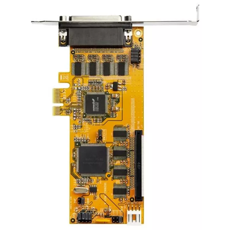 StarTech.com 8 prievadų PCI Express RS232 nuosekliojo prievado adapterio kortelė, PCIe RS232 nuosekliojo prievado kortelė, 16C1050 UART, žemo profilio nuosekliojo prievado DB9 valdiklio / išplėtimo kortelė, 15 kV ESD apsauga, tik Windows – TAA