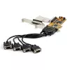 StarTech.com 8 prievadų PCI Express RS232 nuosekliojo prievado adapterio kortelė, PCIe RS232 nuosekliojo prievado kortelė, 16C1050 UART, žemo profilio nuosekliojo prievado DB9 valdiklio / išplėtimo kortelė, 15 kV ESD apsauga, tik Windows – TAA