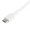 StarTech.com 1 m USB A – USB C įkrovimo laidas – Patvarus greitas įkrovimas ir sinchronizavimas USB 2.0 į USB Type C duomenų kabelis – Tvirtas TPE apvalkalas, aramidinis pluoštas, M/M, 3 A, baltas – Samsung S10, iPad Pro, Pixel
