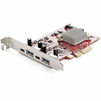 StarTech.com 4 prievadų USB PCIe kortelė - 10 Gbps USB PCI Express išplėtimo kortelė su 2 valdikliais - 2x USB-C ir 2x USB-A prievadai (USB 3.2/3.1 Gen 2) - USB/USB-C PCI-e kortelė - pilno profilio