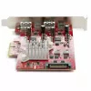 StarTech.com 4 prievadų USB PCIe kortelė - 10 Gbps USB PCI Express išplėtimo kortelė su 2 valdikliais - 2x USB-C ir 2x USB-A prievadai (USB 3.2/3.1 Gen 2) - USB/USB-C PCI-e kortelė - pilno profilio