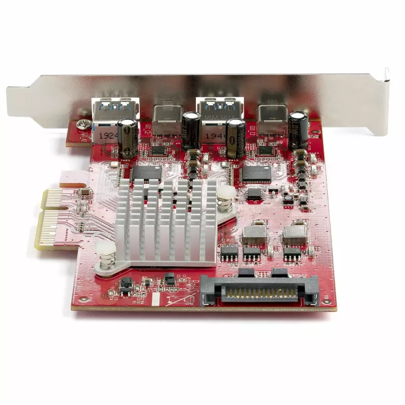 StarTech.com 4 prievadų USB PCIe kortelė - 10 Gbps USB PCI Express išplėtimo kortelė su 2 valdikliais - 2x USB-C ir 2x USB-A prievadai (USB 3.2/3.1 Gen 2) - USB/USB-C PCI-e kortelė - pilno profilio