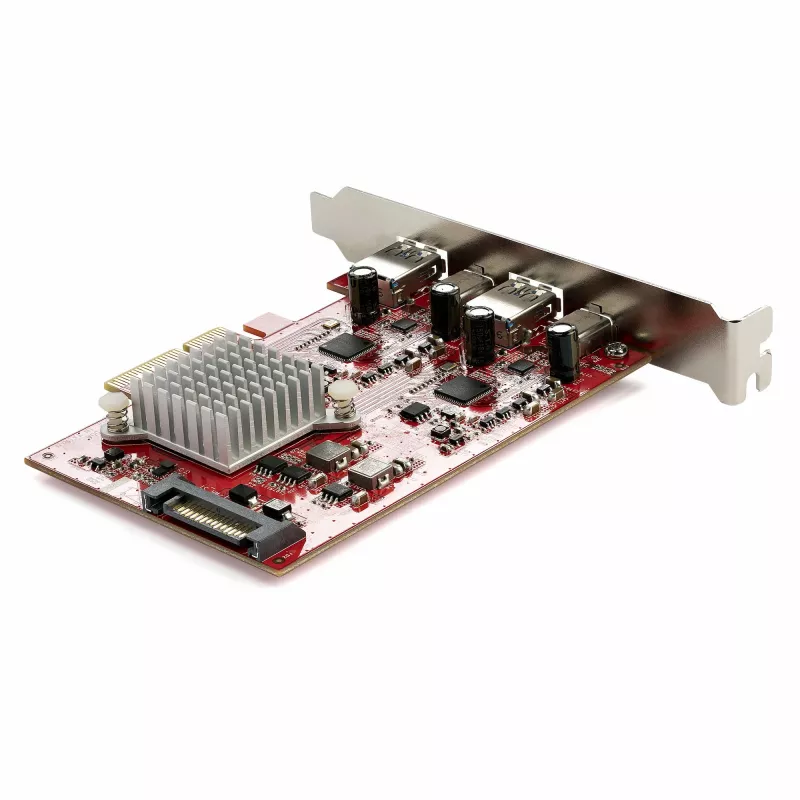 StarTech.com 4 prievadų USB PCIe kortelė - 10 Gbps USB PCI Express išplėtimo kortelė su 2 valdikliais - 2x USB-C ir 2x USB-A prievadai (USB 3.2/3.1 Gen 2) - USB/USB-C PCI-e kortelė - pilno profilio