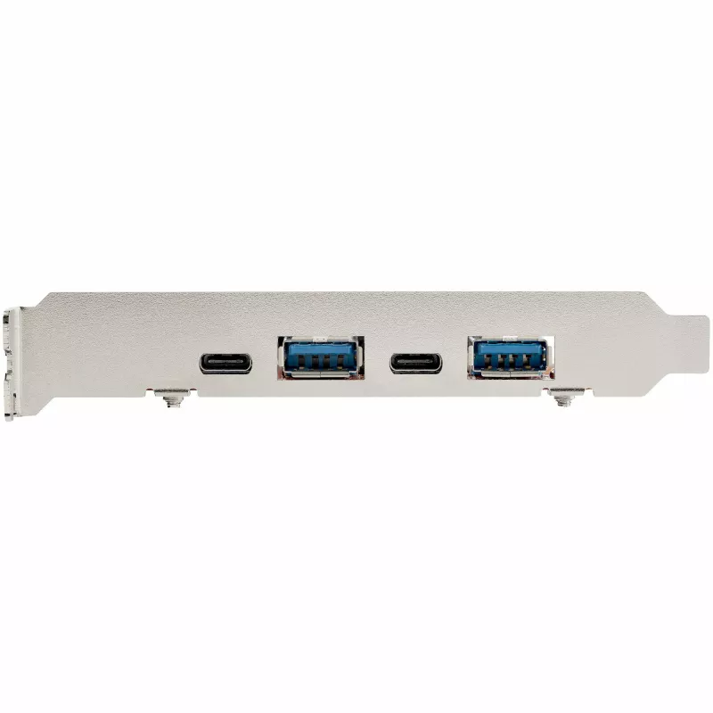 StarTech.com 4 prievadų USB PCIe kortelė - 10 Gbps USB PCI Express išplėtimo kortelė su 2 valdikliais - 2x USB-C ir 2x USB-A prievadai (USB 3.2/3.1 Gen 2) - USB/USB-C PCI-e kortelė - pilno profilio