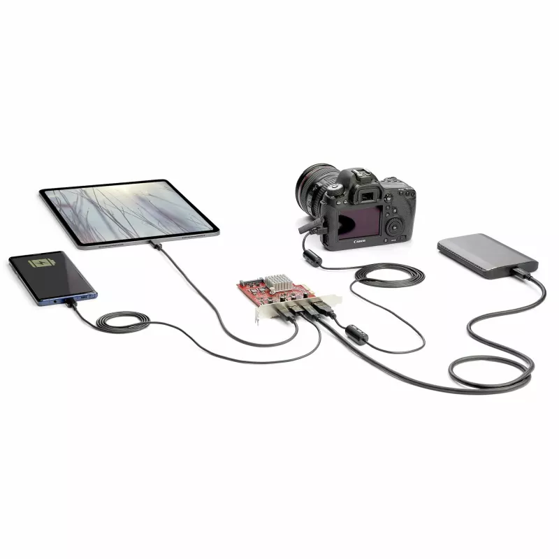 StarTech.com 4 prievadų USB PCIe kortelė - 10 Gbps USB PCI Express išplėtimo kortelė su 2 valdikliais - 2x USB-C ir 2x USB-A prievadai (USB 3.2/3.1 Gen 2) - USB/USB-C PCI-e kortelė - pilno profilio