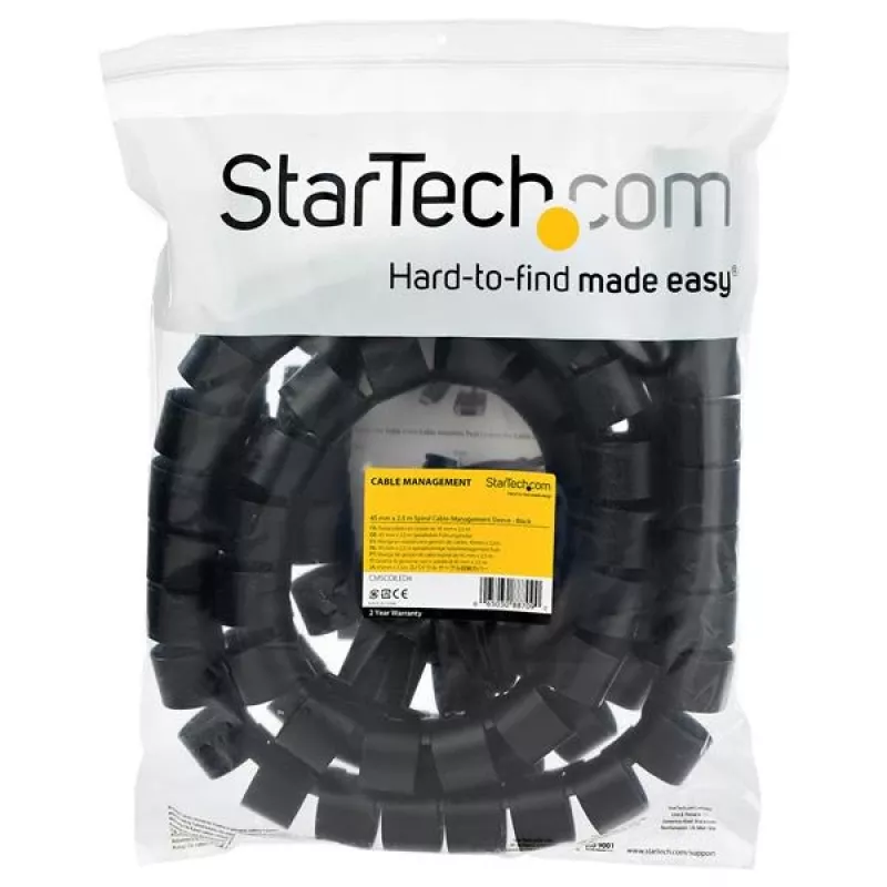 StarTech.com 2,5 m kabelių valdymo įvorė – spiralinė – 45 mm skersmens