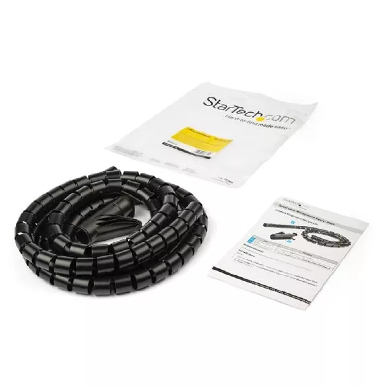 StarTech.com 2.5 m (8.2 pėd.) kabelių valdymo įvorė – spiralinė – 25 mm (1 col.) skersmuo