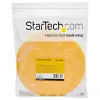 StarTech.com 50 pėdų kabliukų ir kilpų ritinys – pagal dydį kerpami daugkartiniai kabelių raiščiai – pramoninė vielinių tvirtinimo detalių juosta / reguliuojamos medžiaginės apvijos geltonos spalvos / daugkartinės savaime limpančios kabelių tvarkymo juostos