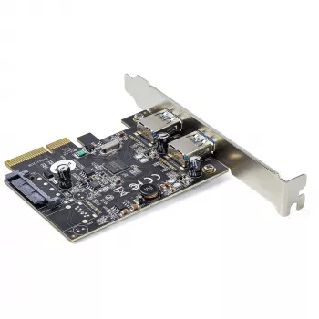 StarTech.com 2 prievadų USB PCIe kortelė su 10 Gbps/prievadui – USB 3.1/3.2 Gen 2 Type-A PCI Express 3.0 x2 valdiklio išplėtimo kortelė – Pridedama adapterio kortelė – Viso / žemo profilio – Windows ir Linux