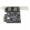 StarTech.com 2 prievadų USB PCIe kortelė su 10 Gbps/prievadui – USB 3.1/3.2 Gen 2 Type-A PCI Express 3.0 x2 valdiklio išplėtimo kortelė – Pridedama adapterio kortelė – Viso / žemo profilio – Windows ir Linux
