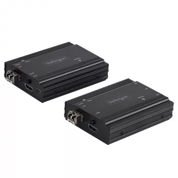 StarTech.com 4K HDMI KVM ilgintuvas per šviesolaidį - HDMI vaizdo ir USB nuotolinis KVM komutatorius / konsolės ilgintuvas - iki 984 pėdų / 300 m (daugiamodis) - 2x 10G MMF SFP+ moduliai - KVM ilginimo rinkinys (TX/RX)