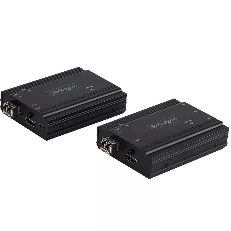 StarTech.com 4K HDMI KVM ilgintuvas per šviesolaidį - HDMI vaizdo ir USB nuotolinis KVM komutatorius / konsolės ilgintuvas - iki 984 pėdų / 300 m (daugiamodis) - 2x 10G MMF SFP+ moduliai - KVM ilginimo rinkinys (TX/RX)