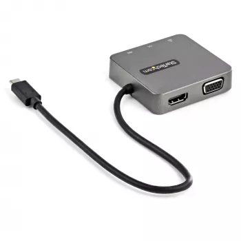 StarTech.com USB-C daugiafunkcis adapteris - USB 3.1 Gen 2 Type-C mini dokas - USB-C į 4K HDMI arba 1080p VGA vaizdas - 10 Gbps USB-A USB-C, GbE - nešiojamas kelioninis nešiojamojo kompiuterio dokas - veikia su Thunderbolt 3