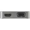 StarTech.com USB-C daugiafunkcis adapteris - USB 3.1 Gen 2 Type-C mini dokas - USB-C į 4K HDMI arba 1080p VGA vaizdas - 10 Gbps USB-A USB-C, GbE - nešiojamas kelioninis nešiojamojo kompiuterio dokas - veikia su Thunderbolt 3