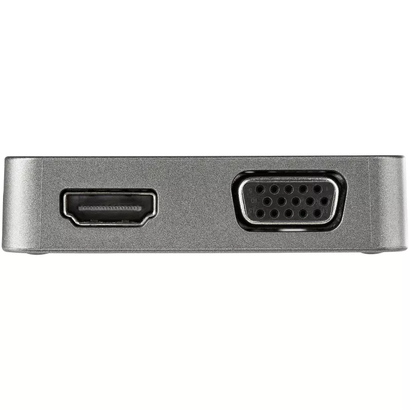StarTech.com USB-C daugiafunkcis adapteris - USB 3.1 Gen 2 Type-C mini dokas - USB-C į 4K HDMI arba 1080p VGA vaizdas - 10 Gbps USB-A USB-C, GbE - nešiojamas kelioninis nešiojamojo kompiuterio dokas - veikia su Thunderbolt 3