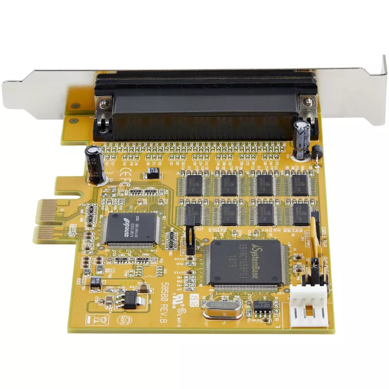 StarTech.com 8-Port PCI Express RS232 Serial Adapter Card, PCIe RS232 Serial Card, 16C1050 UART, Multiport Serial DB9 valdiklis/Expansion Card, 15kV ESD Protection, Windows Only - TAA