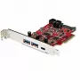 StarTech.com 5 prievadų USB PCIe kortelė – 10 Gbps USB 3.1 Gen 2 PCIe kortelė su 1x USB-C ir 2x USB-A – 1x 2 prievadų IDC (vidinis 5 Gbps USB antraštės išplėtimas) – USB C PCI Express valdiklio kortelė