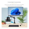 „StarTech.com“ stalo monitoriaus laikiklis su 2x USB 3.0 prievadais, pilno judesio vieno monitoriaus laikiklis, iki 34 colių (17,6 svaro/8 kg) VESA ekranas, spaustuko / įvorės tvirtinimas, mechaninė spyruoklė