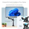„StarTech.com“ stalo monitoriaus laikiklis su 2x USB 3.0 prievadais, pilno judesio vieno monitoriaus laikiklis, iki 34 colių (17,6 svaro/8 kg) VESA ekranas, spaustuko / įvorės tvirtinimas, mechaninė spyruoklė