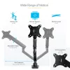„StarTech.com“ stalo montavimo monitoriaus laikiklis su 2x USB 3.0 prievadais, plonas, pilno judesio, vienam monitoriui, iki 34 col. (17,6 svaro / 8 kg) VESA ekranui, spaustuvas / įvorės montavimas, mechaninė spyruoklė