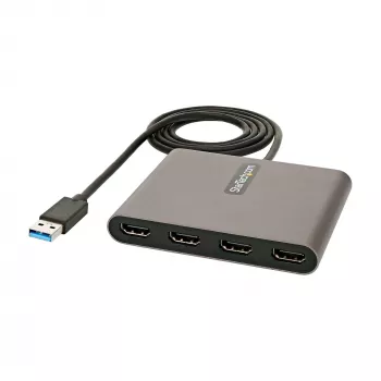StarTech.com USB 3.0 į Quad HDMI adapteris, USB į 4x HDMI monitoriaus keitiklis, skirtas Windows (nepalaiko macOS/ChromeOS/Linux) – TAA