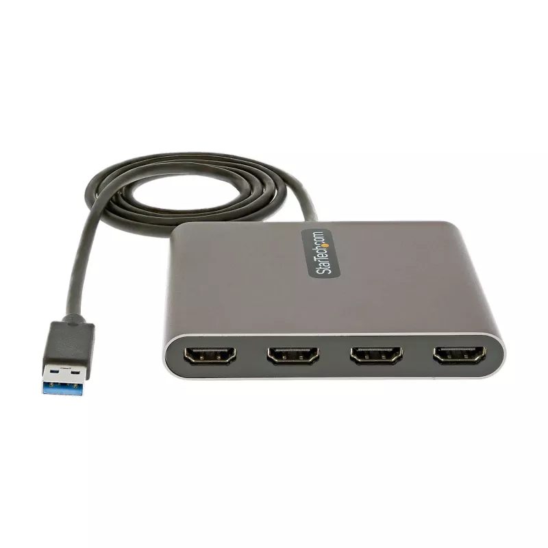 StarTech.com USB 3.0 į Quad HDMI adapteris, USB į 4x HDMI monitoriaus keitiklis, skirtas Windows (nepalaiko macOS/ChromeOS/Linux) – TAA
