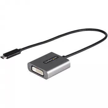 StarTech.com USB C į DVI adapteris - 1920x1200p USB-C į DVI-D adapterio keitiklis - USB Type C į DVI ekraną / monitorių - vaizdo keitiklis - suderinamas su Thunderbolt 3 - 12 colių ilgio pritvirtintas laidas - atnaujinta CDP2DVI versija