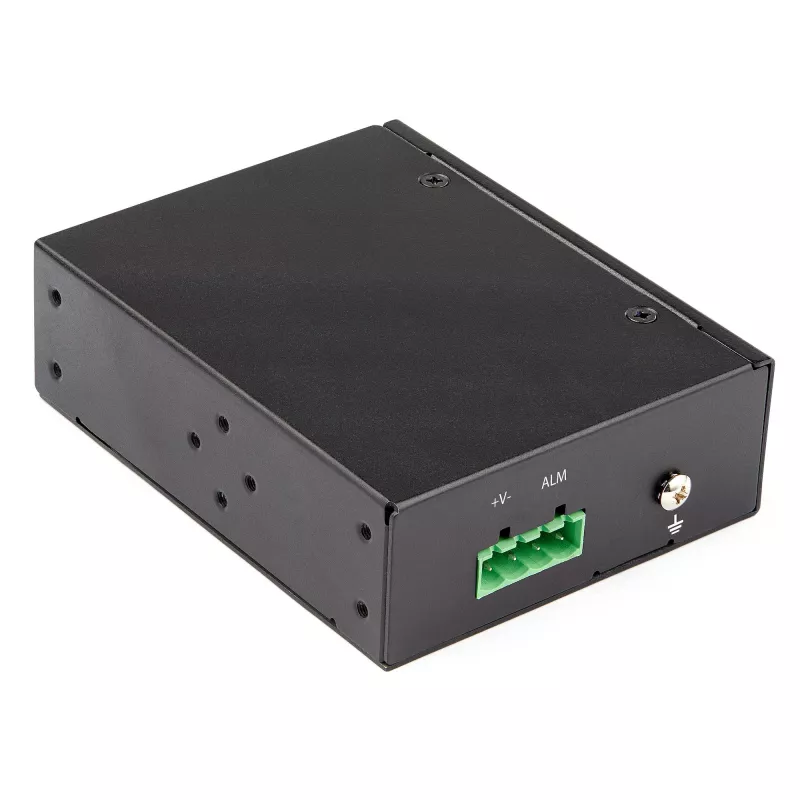 StarTech.com PoE+ pramoninis optinis į Ethernet medijos keitiklis 60W - SFP į RJ45 - Vienmodis/Daugiamodis optinis į varinį Gigabit Ethernet - Kompaktiškas dydis - IP-30/ -40 iki +75°C