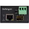 StarTech.com pramoninis optinis į eternetą medijos keitiklis - 100Mbps SFP į RJ45/Cat6 - vienmodis/daugiamodis optinis į varinį tinklą - 12-56V DC - IP-30/ -40 iki +75C