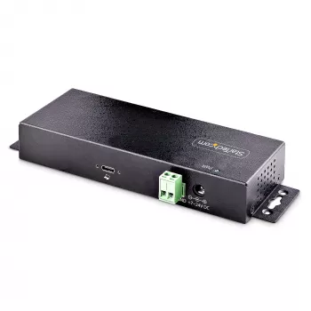 StarTech.com 7 prievadų pramoninis USB 10 Gbps šakotuvas su maitinimo adapteriu, metalinis, montuojamas, 5x USB-A ir 2x USB-C išvedimo prievadai, ESD apsauga, maitinamas USB šakotuvas, TAA