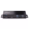 StarTech.com 7 prievadų pramoninis USB 10 Gbps šakotuvas su maitinimo adapteriu, metalinis, montuojamas, 5x USB-A ir 2x USB-C išvedimo prievadai, ESD apsauga, maitinamas USB šakotuvas, TAA
