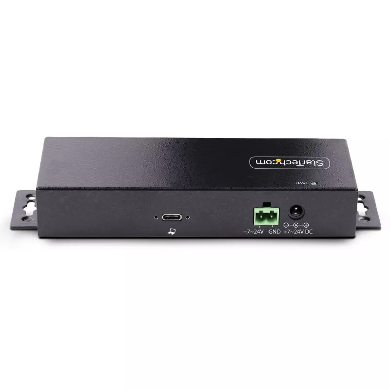 StarTech.com 7 prievadų pramoninis USB 10 Gbps šakotuvas su maitinimo adapteriu, metalinis, montuojamas, 5x USB-A ir 2x USB-C išvedimo prievadai, ESD apsauga, maitinamas USB šakotuvas, TAA