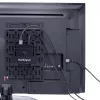 „StarTech.com“ universalus televizoriaus priedų laikiklis - reguliuojamas televizoriaus ir sienos tvirtinimo laikiklis - medijos leistuvai / maršruto parinktuvas / modemas / AV jungikliai ir ilgintuvai / „Apple TV“ - paslėptas kabelių dėžutės laikiklis už televizoriaus - 5 kg