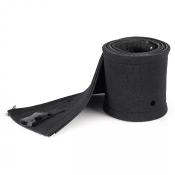 StarTech.com 40 colių (1 m) neopreno kabelių valdymo rankovė su užtrauktuku ir sagtimi – 1,2 colio (3 cm) skersmuo – kompiuterio / PC maitinimo / tinklo / AV laidų danga / tvarkyklė – lanksti kabelių organizavimo apvalkalas – juoda