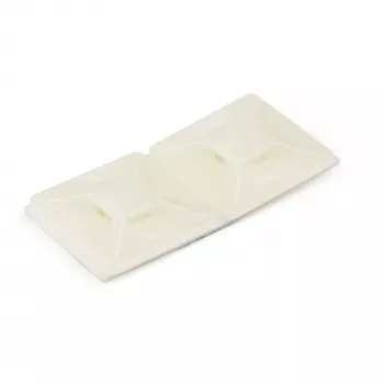 StarTech.com 100 vnt. kabelių surišimo pagrindų su lipnia juosta, skirtų 0,18 col. (4,6 mm) pločio raiščiams – nailono/plastiko užtraukiamų raiščių pagrindai – elektros/tinklo kabelių vyniojimo laikikliai / 94V-2 ugniai atsparūs ir UL sertifikuoti TAA