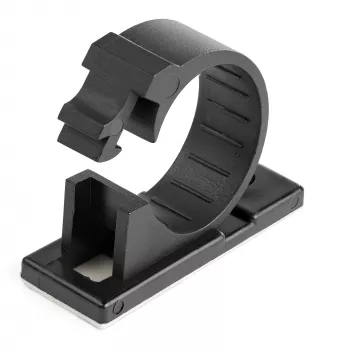 StarTech.com 100 lipnių kabelių tvarkymo spaustukų, juodi - Tinklo/Ethernet/Biuro stalo/Kompiuterio laidų organizatorius - Lipnūs kabelių/laido laikikliai - Nailono lipnus spaustukas UL/94V-2 atsparus ugniai