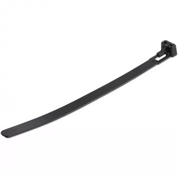 StarTech.com 15 cm daugkartiniai kabelių raiščiai - 7 mm pločio, 35 mm ryšulio skersmuo, 22 kg tempimo stipris, atsegami nailoniniai raiščiai, vidaus/lauko, 94V-2/UL sertifikuoti, 100 vnt. - Juodi