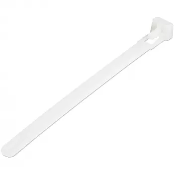 StarTech.com 5 colių (12 cm) daugkartiniai kabelių raiščiai – 1/4 colio (7 mm) pločio, 1-1/8 colio (30 mm) ryšulio skersmuo, 50 svarų (22 kg) tempiamasis stipris, atsegami nailoniniai raiščiai, vidaus/lauko, 94V-2/UL sąraše, 100 vnt. pakuotė – balta