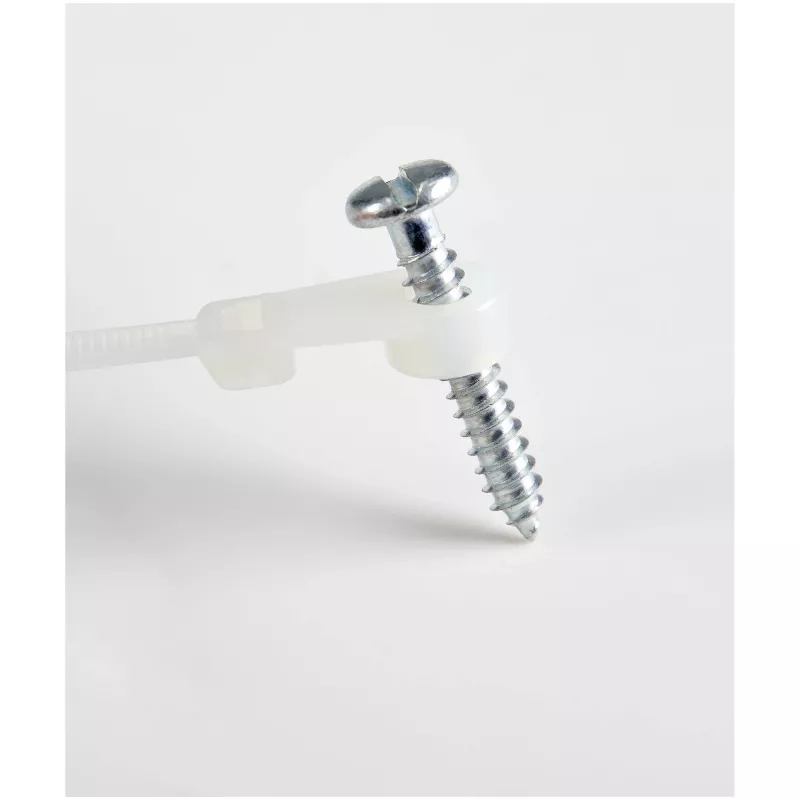 StarTech.com 8 colių (20 cm) kabelių raiščiai su tvirtinimo anga – 1/8 colio (4 mm) pločio, 2 colių (52 mm) ryšulio skersmuo, 50 svarų (22 kg) tempiamasis stipris, nailono 66 savaime užsifiksuojantys raiščiai su varžto anga, UL sąraše, 100 vnt. pakuotė