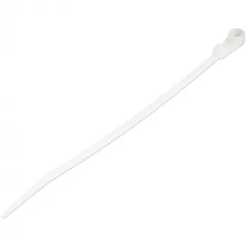 „StarTech.com“ 6 colių (15 cm) kabelių raiščiai su tvirtinimo anga – 1/8 colio (3 mm) pločio, 1-1/2 colio (40 mm) ryšulio skersmuo, 40 svarų (18 kg) tempiamasis stipris, nailonas 66, savaime užsifiksuojantys raiščiai su varžto anga, UL sąraše, 100 vnt. pakuotė