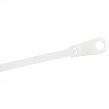„StarTech.com“ 6 colių (15 cm) kabelių raiščiai su tvirtinimo anga – 1/8 colio (3 mm) pločio, 1-1/2 colio (40 mm) ryšulio skersmuo, 40 svarų (18 kg) tempiamasis stipris, nailonas 66, savaime užsifiksuojantys raiščiai su varžto anga, UL sąraše, 100 vnt. pakuotė